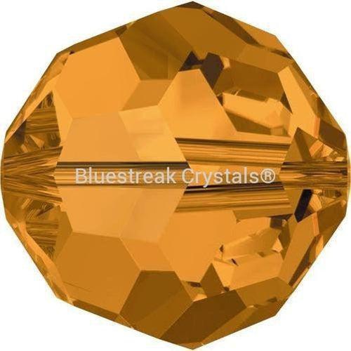 Swarovski Crystal Beads Round (5000) Topaz-Swarovski Crystal Beads-4mm - Pack of 25-Bluestreak Crystals