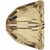 Swarovski Crystal Beads Small Dome (5542) Crystal Golden Shadow-Swarovski Crystal Beads-8mm - Pack of 2-Bluestreak Crystals