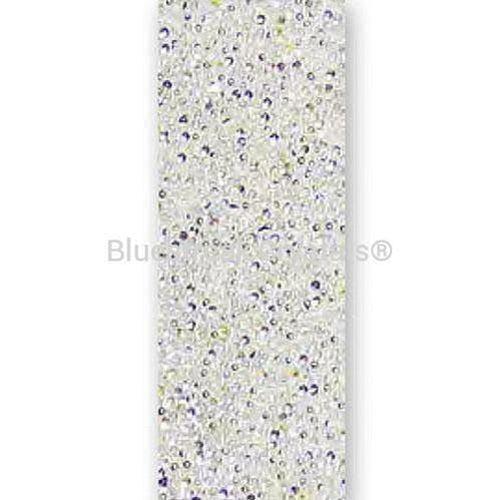 Swarovski Crystal Fabric Banding (57000) Crystal AB-Swarovski Crystal Banding-1cm-Transparent (010) - Hotfix-10 Metres (Wholesale)-Bluestreak Crystals