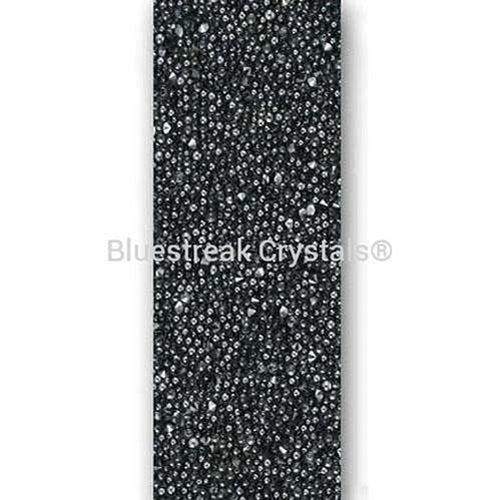 Swarovski Crystal Fabric Banding (57000) Crystal Golden Shadow-Swarovski Crystal Banding-1cm-Black (012) - Hotfix-10 Metres (Wholesale)-Bluestreak Crystals