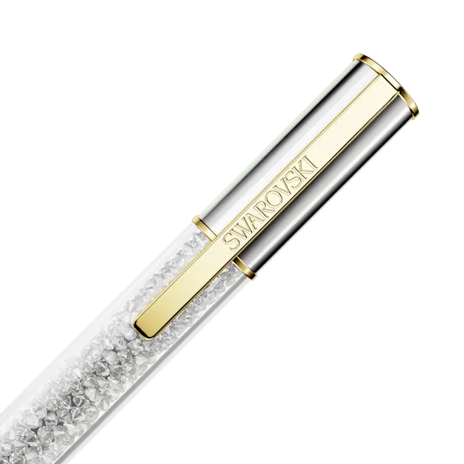 Swarovski Crystalline Lustre Ballpoint Pen Silver Tone Mixed Metal Finish - Bluestreak Crystals