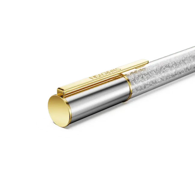 Swarovski Crystalline Lustre Ballpoint Pen Silver Tone Mixed Metal Finish - Bluestreak Crystals