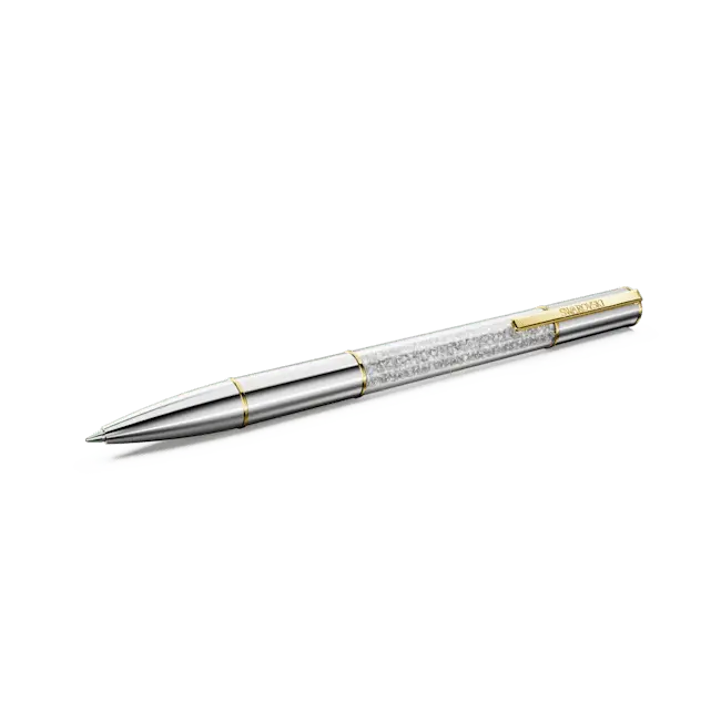 Swarovski Crystalline Lustre Ballpoint Pen Silver Tone Mixed Metal Finish - Bluestreak Crystals