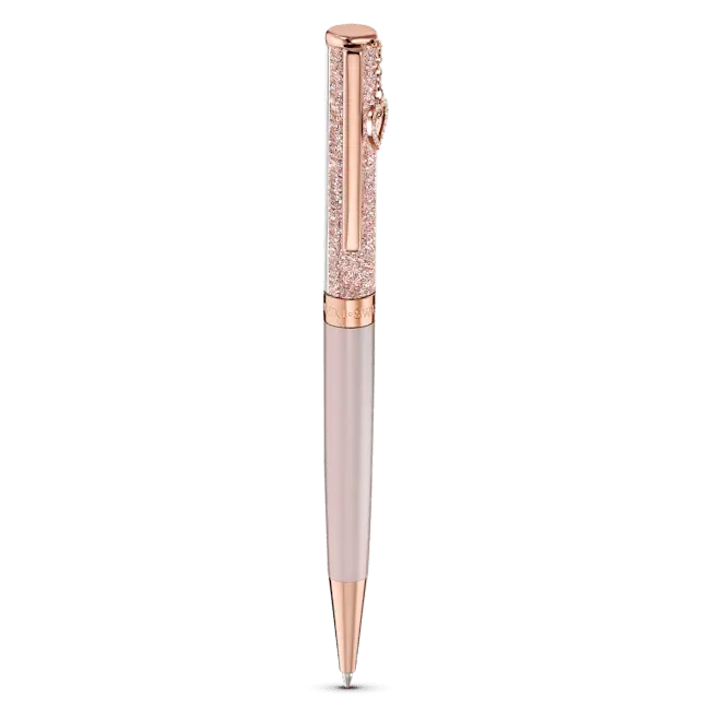 Swarovski Crystalline Pink Ballpoint Heart Pen Rose Gold-Tone Plated - Bluestreak Crystals