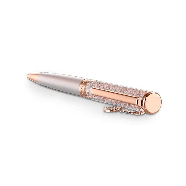 Swarovski Crystalline Pink Ballpoint Heart Pen Rose Gold-Tone Plated - Bluestreak Crystals