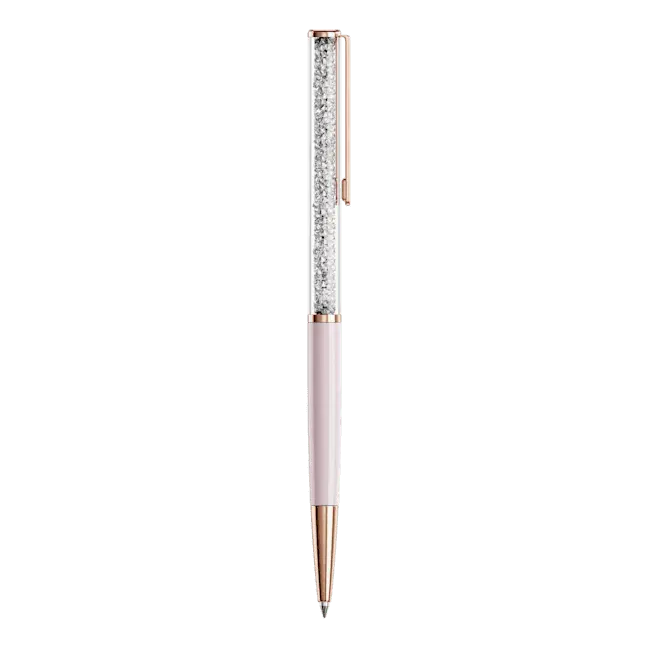 Swarovski Crystalline Silk Ballpoint Pen Pink Rose Gold-Tone Plated - Bluestreak Crystals