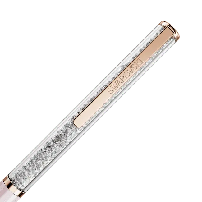 Swarovski Crystalline Silk Ballpoint Pen Pink Rose Gold-Tone Plated - Bluestreak Crystals