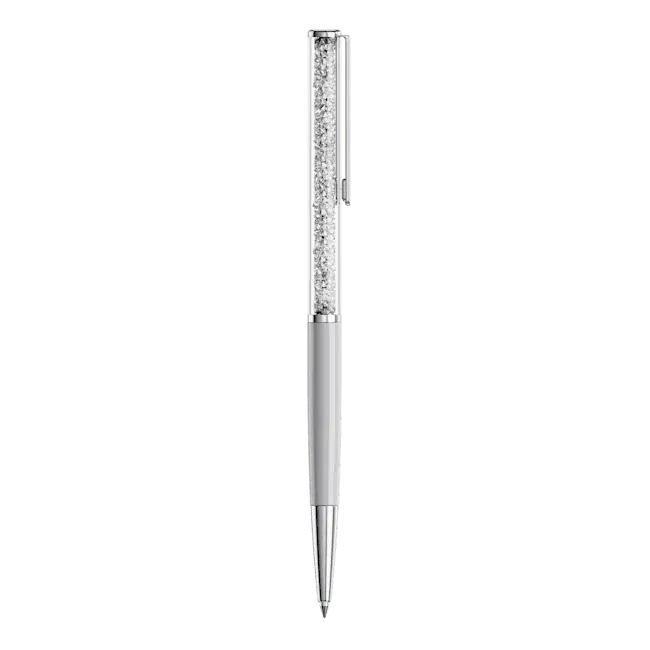 Swarovski Crystalline Silk Ballpoint Pen White Chrome Plated - Bluestreak Crystals