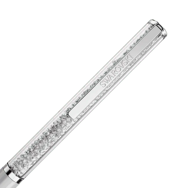 Swarovski Crystalline Silk Ballpoint Pen White Chrome Plated - Bluestreak Crystals