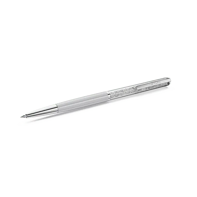 Swarovski Crystalline Silk Ballpoint Pen White Chrome Plated - Bluestreak Crystals