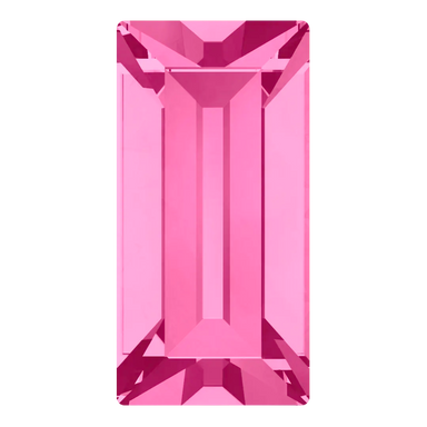 Swarovski Fancy Stones Baguette (4501) Rose - Bluestreak Crystals