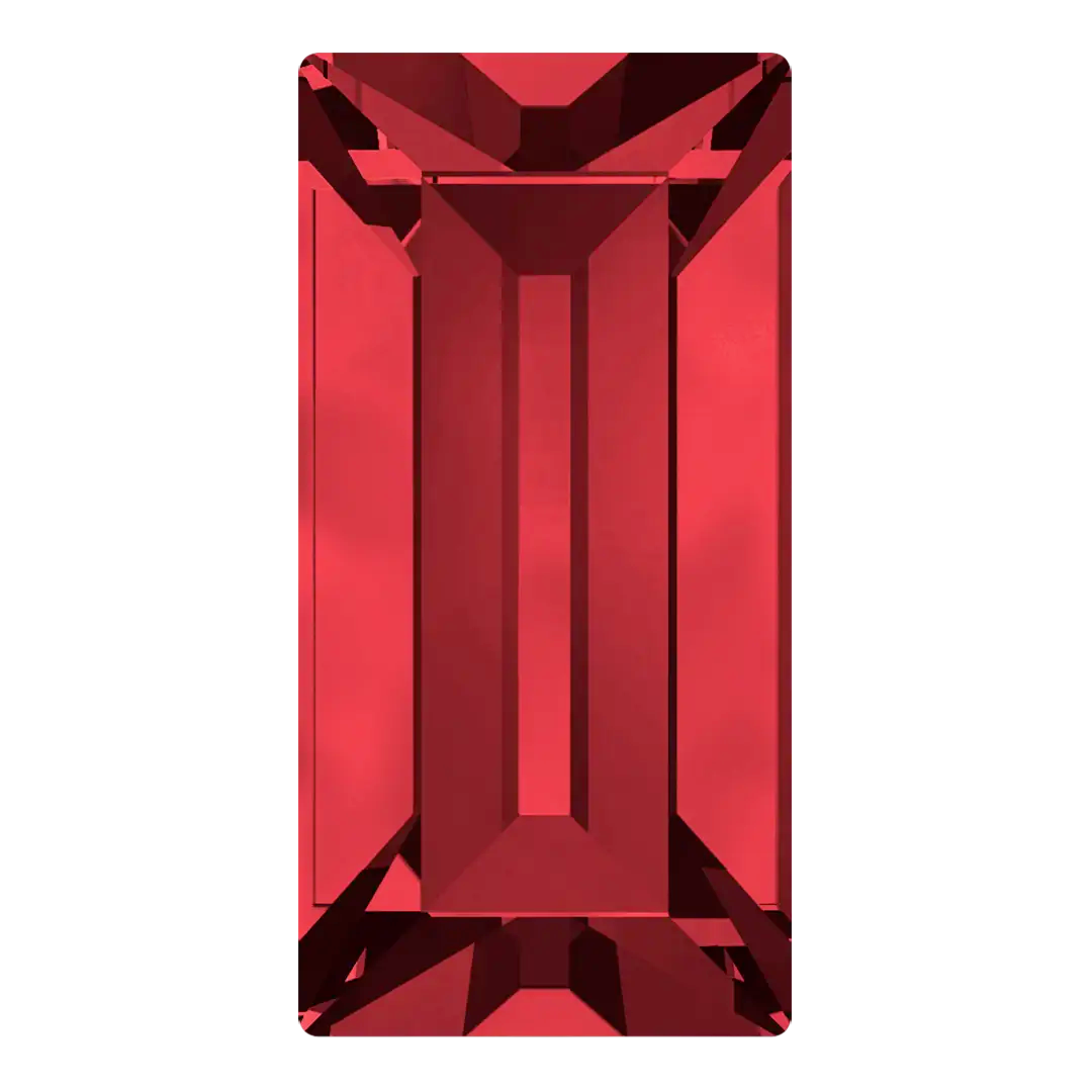 Swarovski Fancy Stones Baguette (4501) Scarlet - Bluestreak Crystals