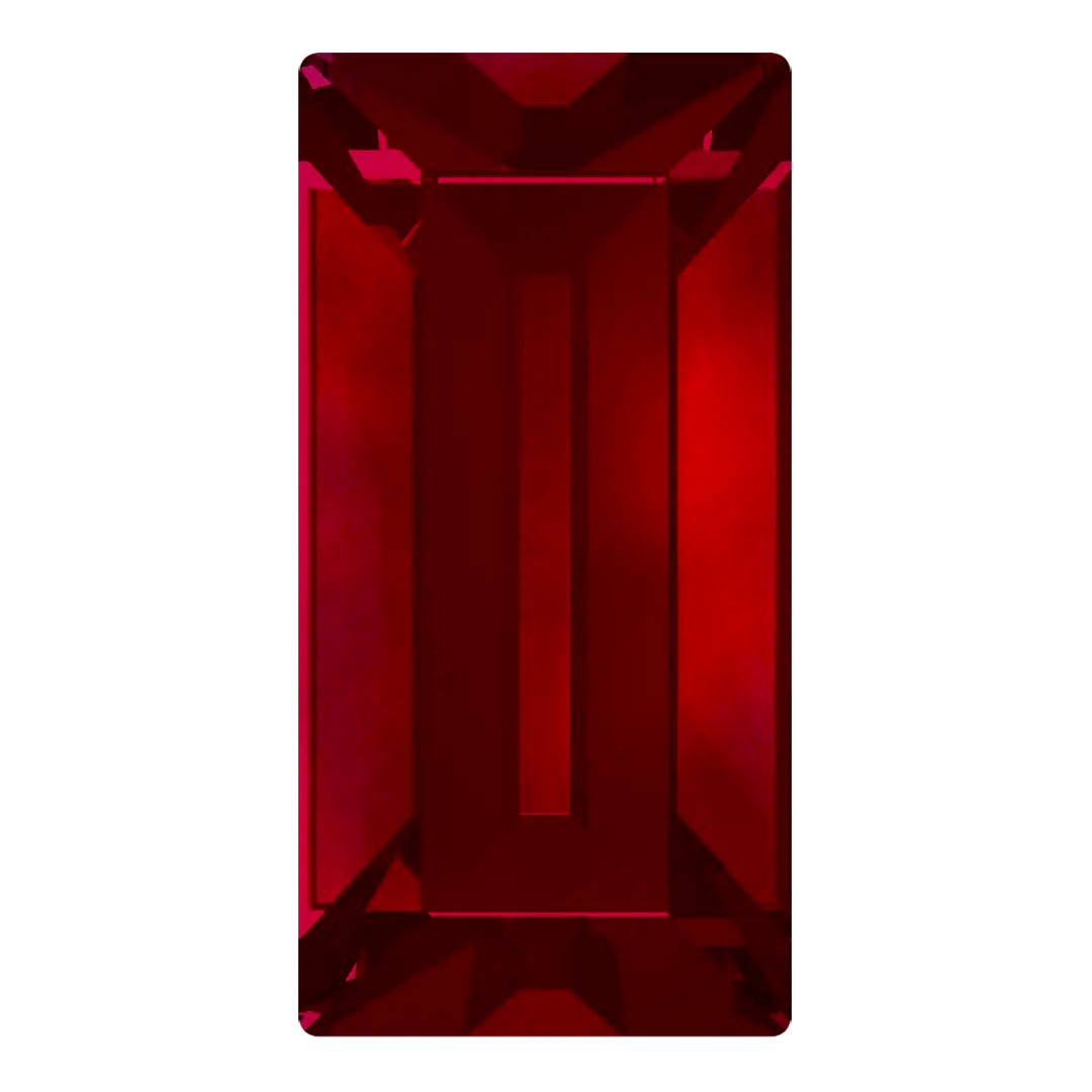 Swarovski Fancy Stones Baguette (4501) Siam - Bluestreak Crystals