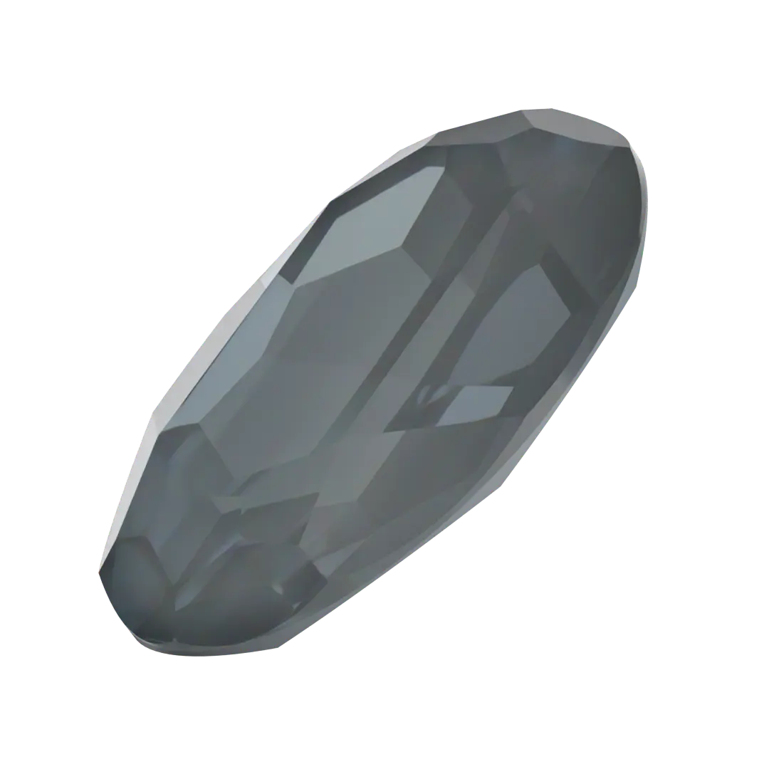 Swarovski Fancy Stones Big Oval (4127) Crystal Dark Grey Ignite UNFOILED - Bluestreak Crystals