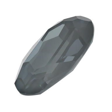 Swarovski Fancy Stones Big Oval (4127) Crystal Dark Grey Ignite UNFOILED - Bluestreak Crystals