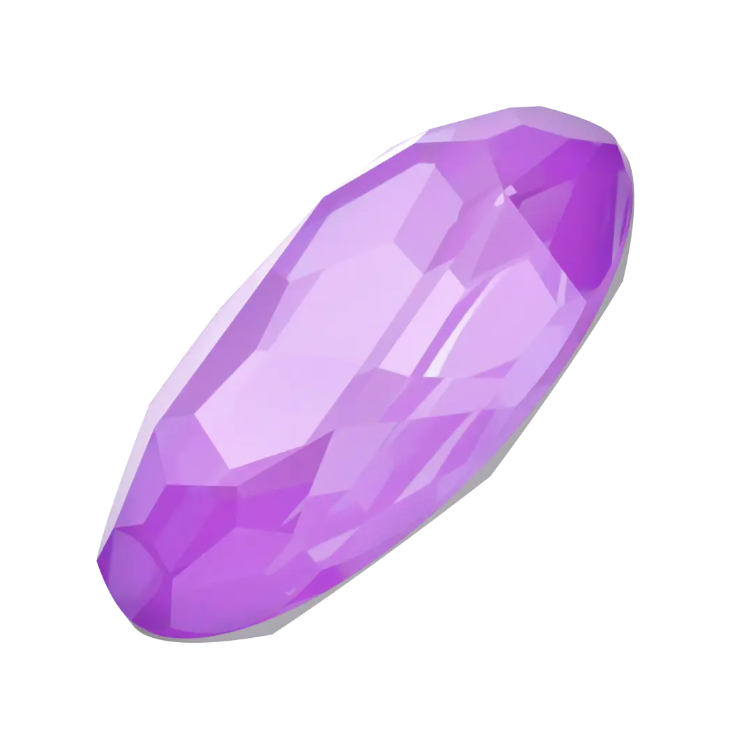 Swarovski Fancy Stones Big Oval (4127) Crystal Electric Violet Ignite UNFOILED - Bluestreak Crystals