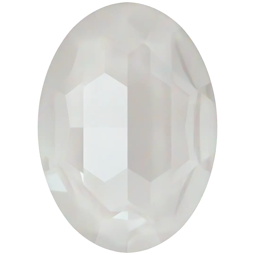 Swarovski Fancy Stones Big Oval (4127) Crystal Electric White Ignite UNFOILED - Bluestreak Crystals