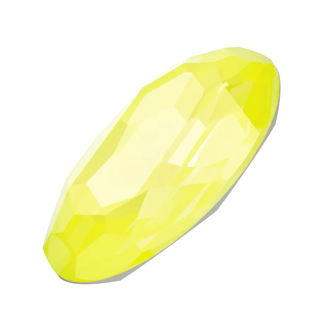 Swarovski Fancy Stones Big Oval (4127) Crystal Electric Yellow Ignite UNFOILED - Bluestreak Crystals