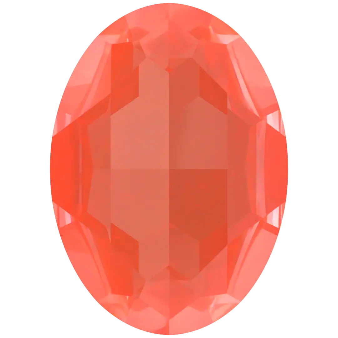 Swarovski Fancy Stones Big Oval (4127) Crystal Orange Ignite UNFOILED - Bluestreak Crystals