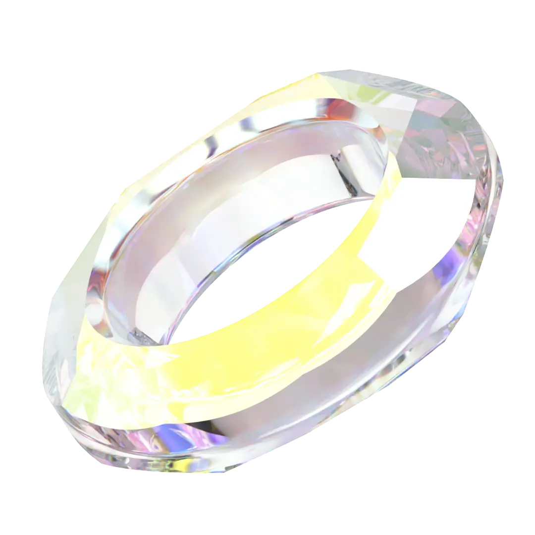 Swarovski Fancy Stones Cosmic Ring (4139) Crystal AB UNFOILED - Bluestreak Crystals