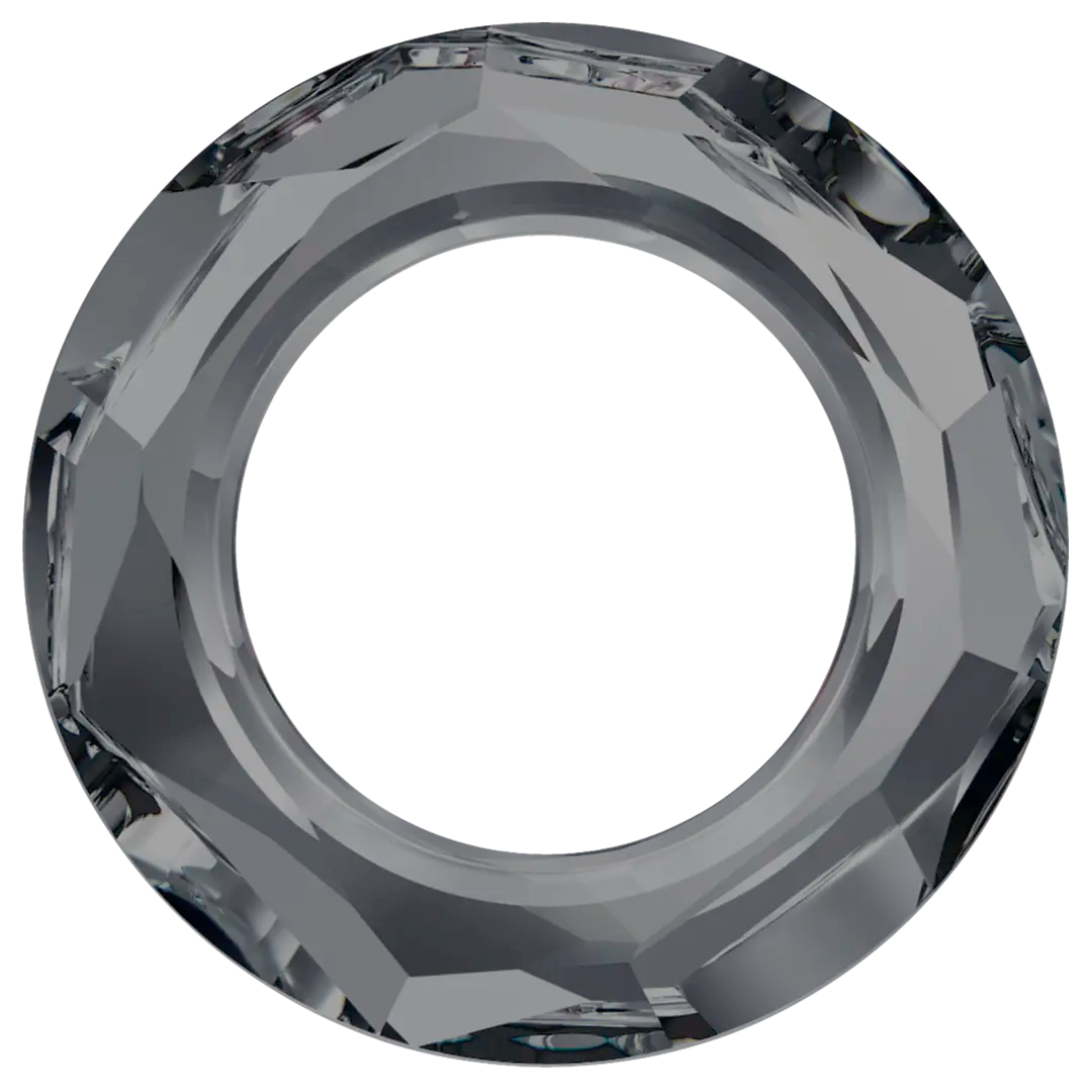 Swarovski Fancy Stones Cosmic Ring (4139) Crystal Silver Night UNFOILED - Bluestreak Crystals