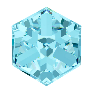 Swarovski Fancy Stones Cube (4841) Aquamarine Comet Argent Light - Bluestreak Crystals