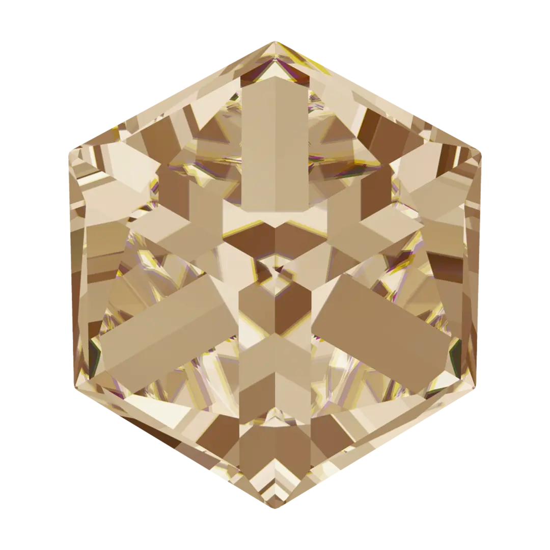 Swarovski Fancy Stones Cube (4841) Crystal Golden Shadow Comet Argent Light - Bluestreak Crystals