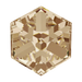 Swarovski Fancy Stones Cube (4841) Crystal Golden Shadow Comet Argent Light - Bluestreak Crystals