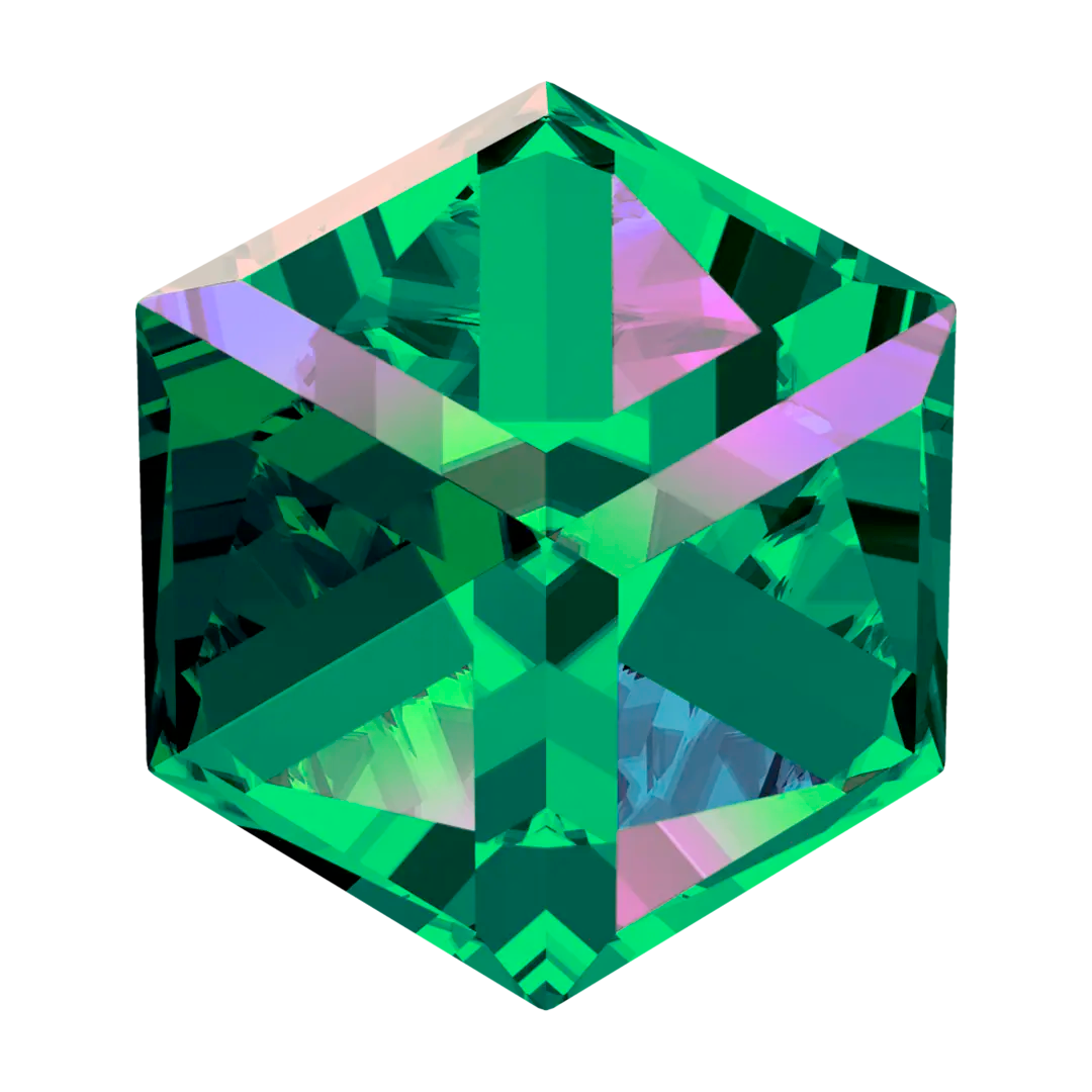 Swarovski Fancy Stones Cube (4841) Crystal Vitrail Medium - Bluestreak Crystals