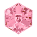 Swarovski Fancy Stones Cube (4841) Light Rose Comet Argent Light - Bluestreak Crystals