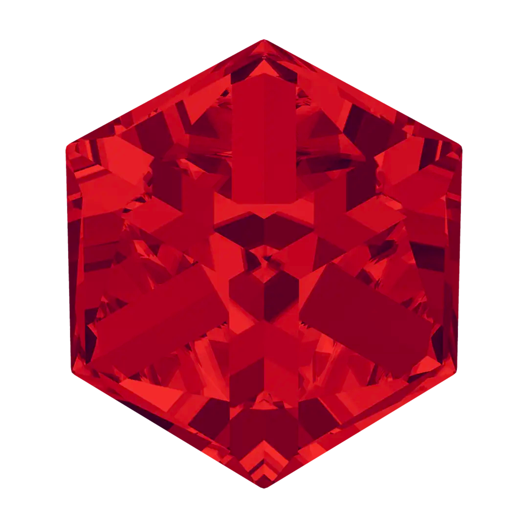 Swarovski Fancy Stones Cube (4841) Light Siam Comet Argent Light - Bluestreak Crystals