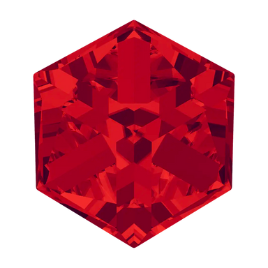 Swarovski Fancy Stones Cube (4841) Light Siam Comet Argent Light - Bluestreak Crystals