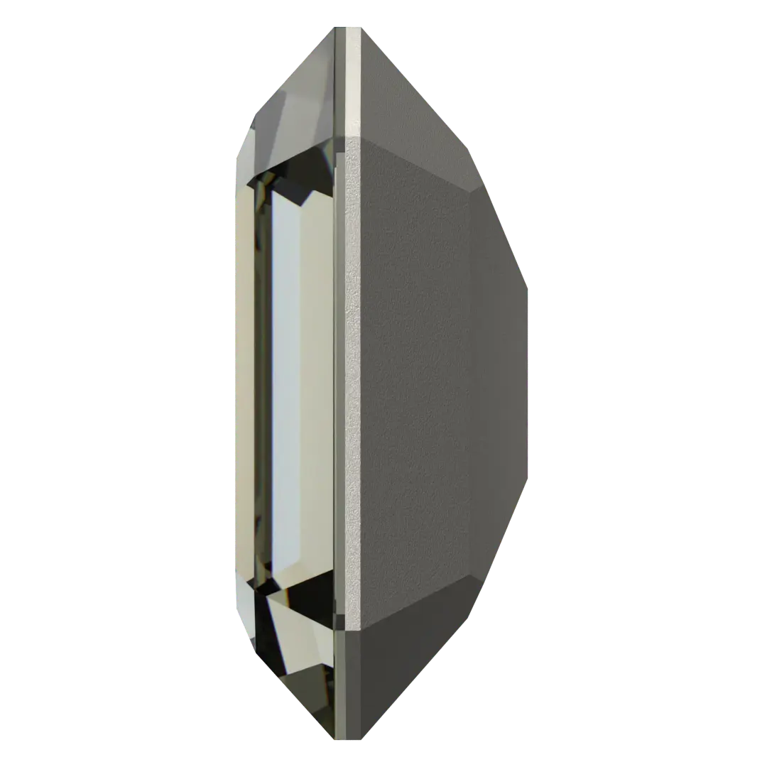 Swarovski Fancy Stones Curved Back Octagon (4610) Black Diamond - Bluestreak Crystals