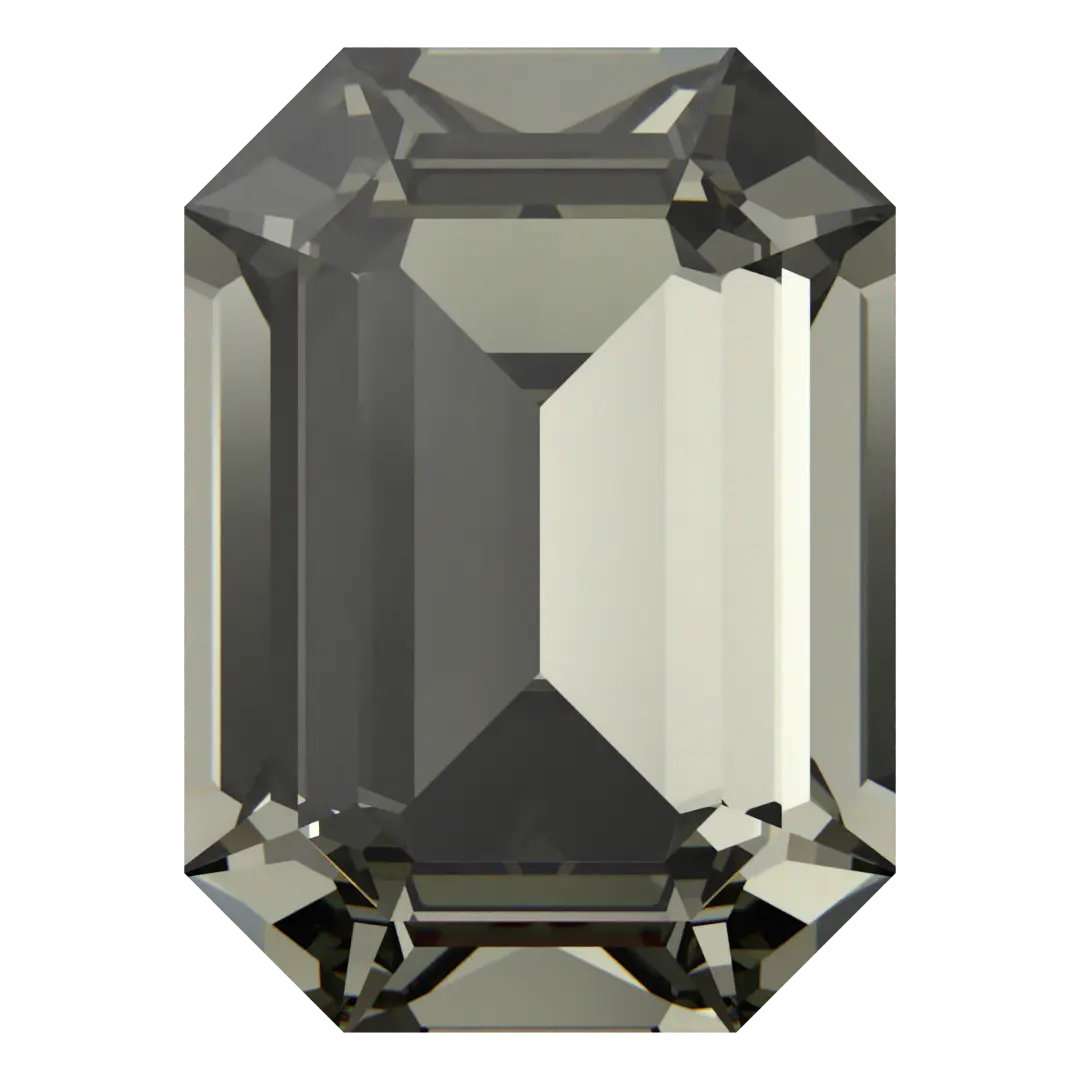 Swarovski Fancy Stones Curved Back Octagon (4610) Black Diamond - Bluestreak Crystals