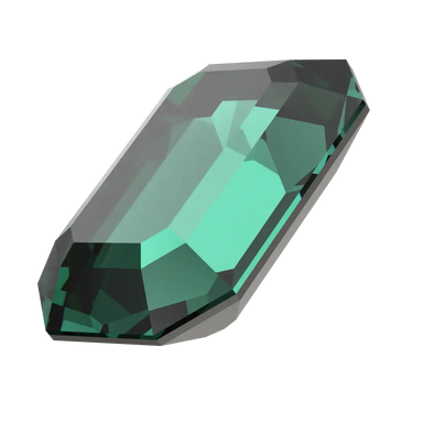 Swarovski Fancy Stones Curved Back Octagon (4610) Emerald - Bluestreak Crystals