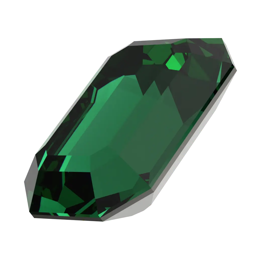 Swarovski Fancy Stones Curved Back Octagon (4610) Majestic Green - Bluestreak Crystals