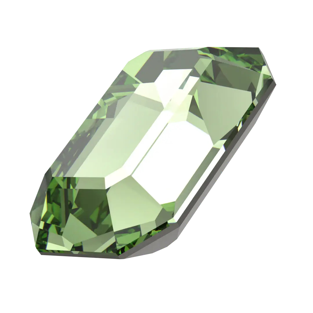 Swarovski Fancy Stones Curved Back Octagon (4610) Recreated Peridot - Bluestreak Crystals