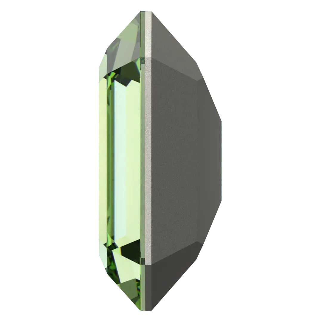 Swarovski Fancy Stones Curved Back Octagon (4610) Recreated Peridot - Bluestreak Crystals