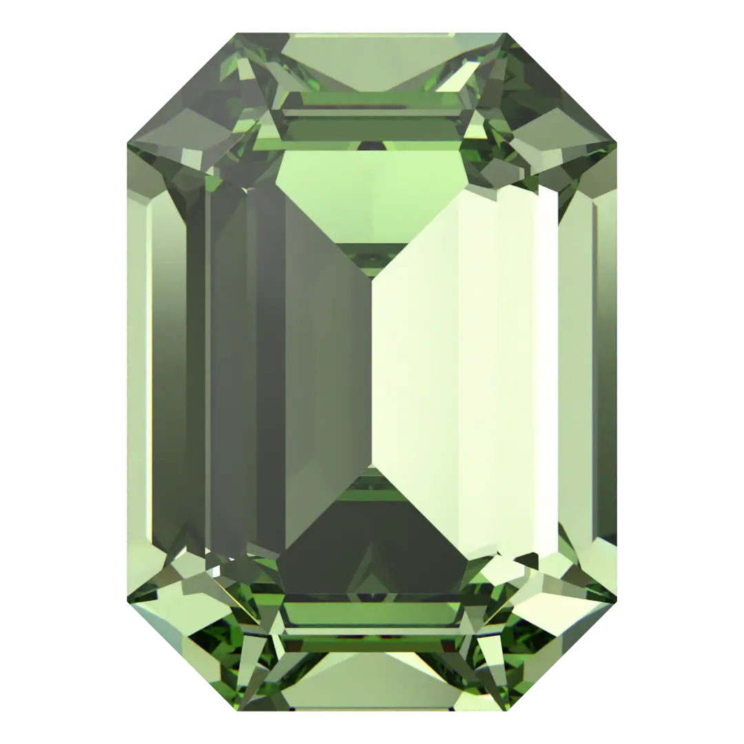 Swarovski Fancy Stones Curved Back Octagon (4610) Recreated Peridot - Bluestreak Crystals