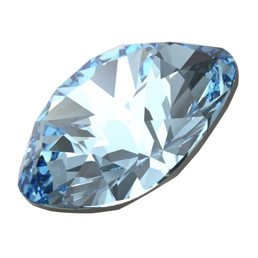 Swarovski Fancy Stones Cushion Square (4470) Aquamarine - Bluestreak Crystals