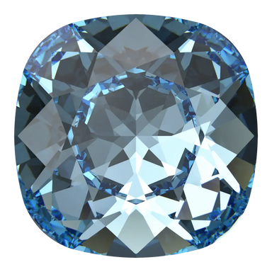 Swarovski Fancy Stones Cushion Square (4470) Aquamarine - Bluestreak Crystals