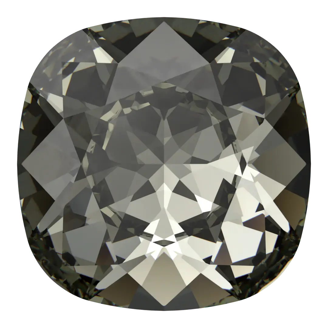 Swarovski Fancy Stones Cushion Square (4470) Black Diamond - Bluestreak Crystals