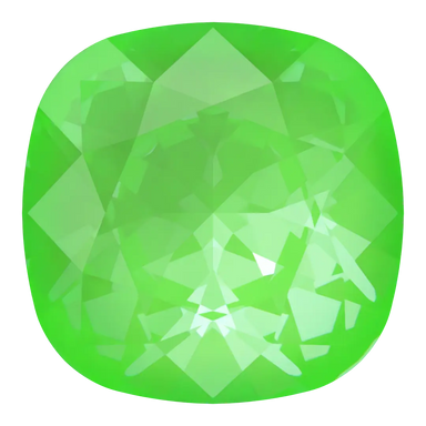 Swarovski Fancy Stones Cushion Square (4470) Crystal Electric Green Ignite UNFOILED - Bluestreak Crystals