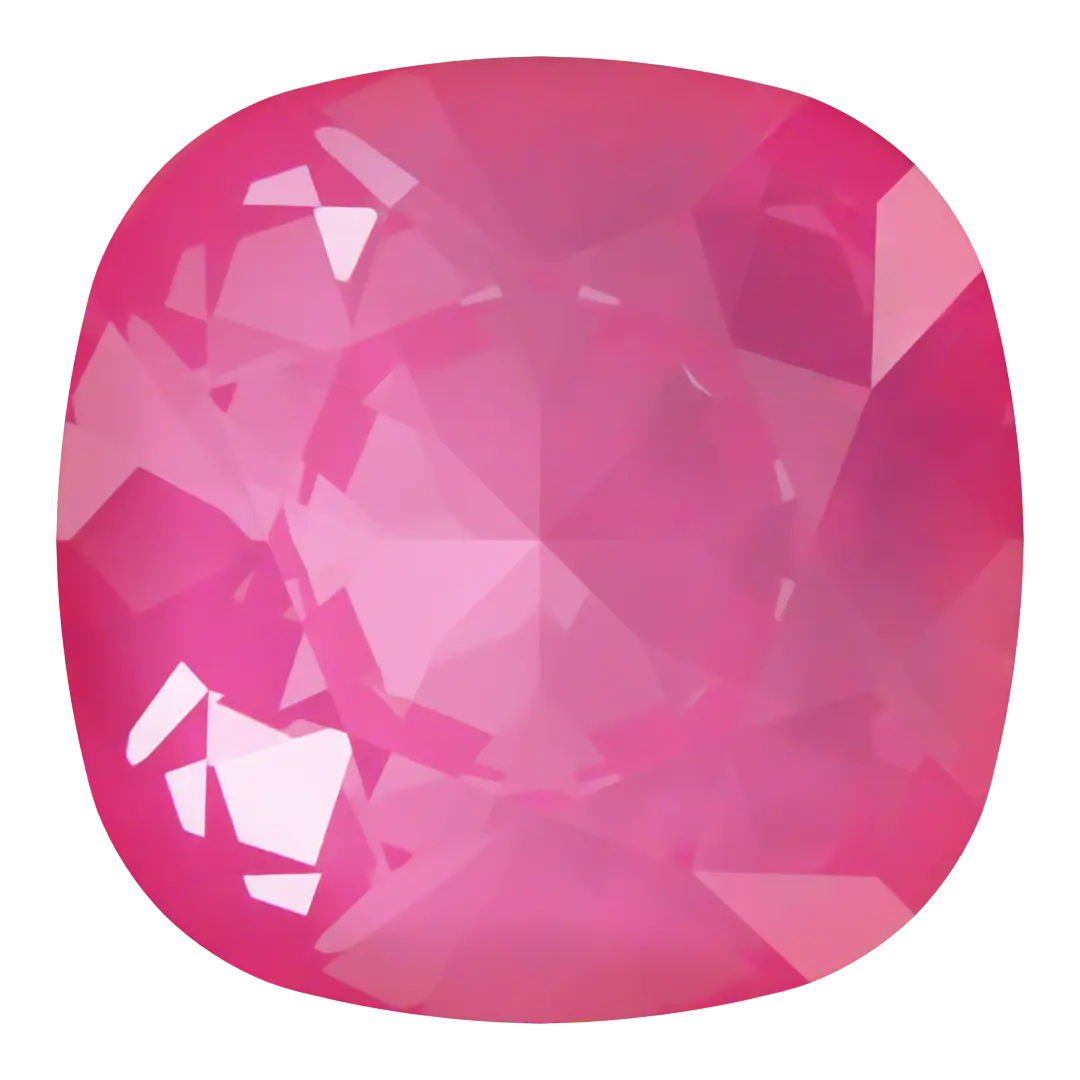 Swarovski Fancy Stones Cushion Square (4470) Crystal Electric Pink Ignite UNFOILED - Bluestreak Crystals