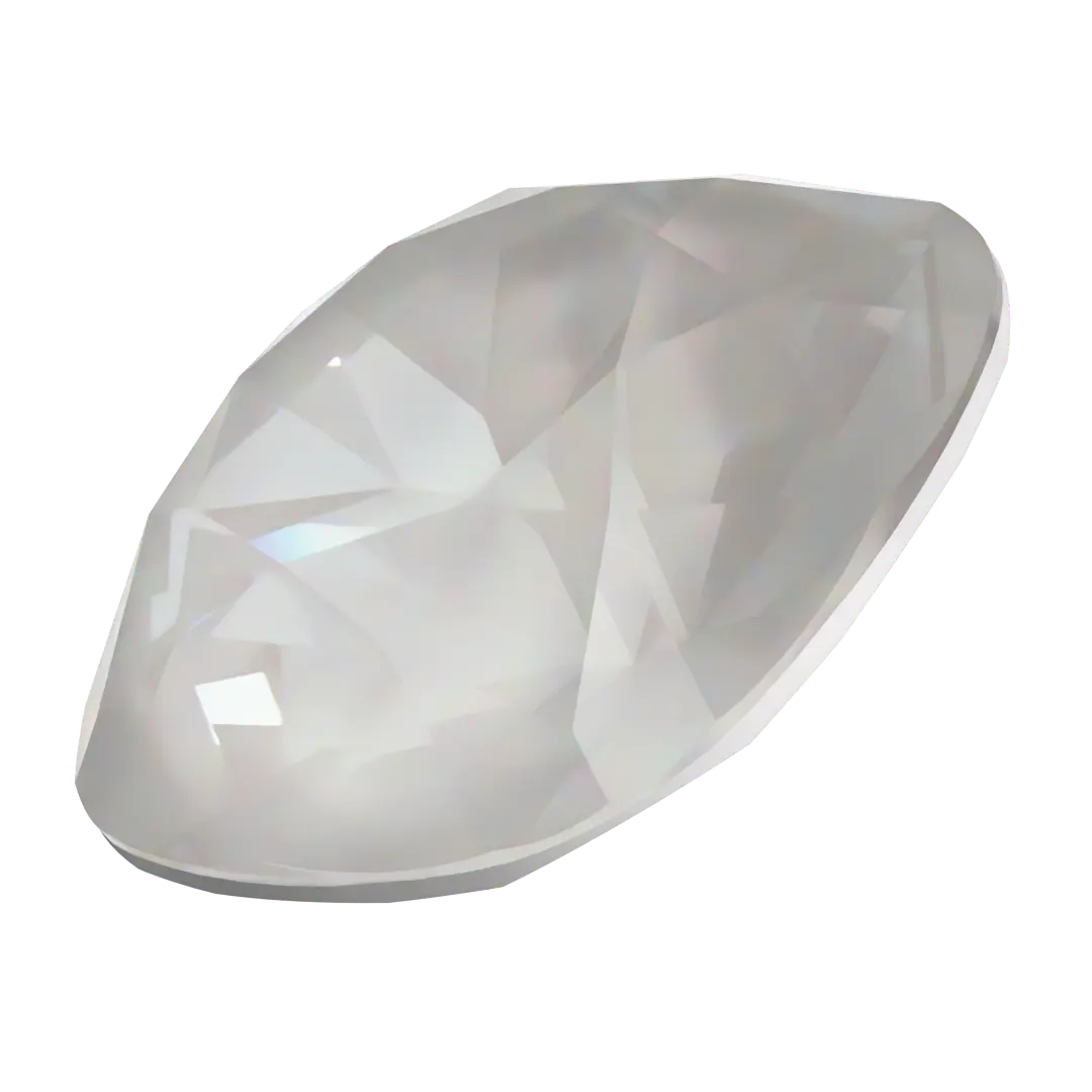 Swarovski Fancy Stones Cushion Square (4470) Crystal Electric White Ignite UNFOILED - Bluestreak Crystals