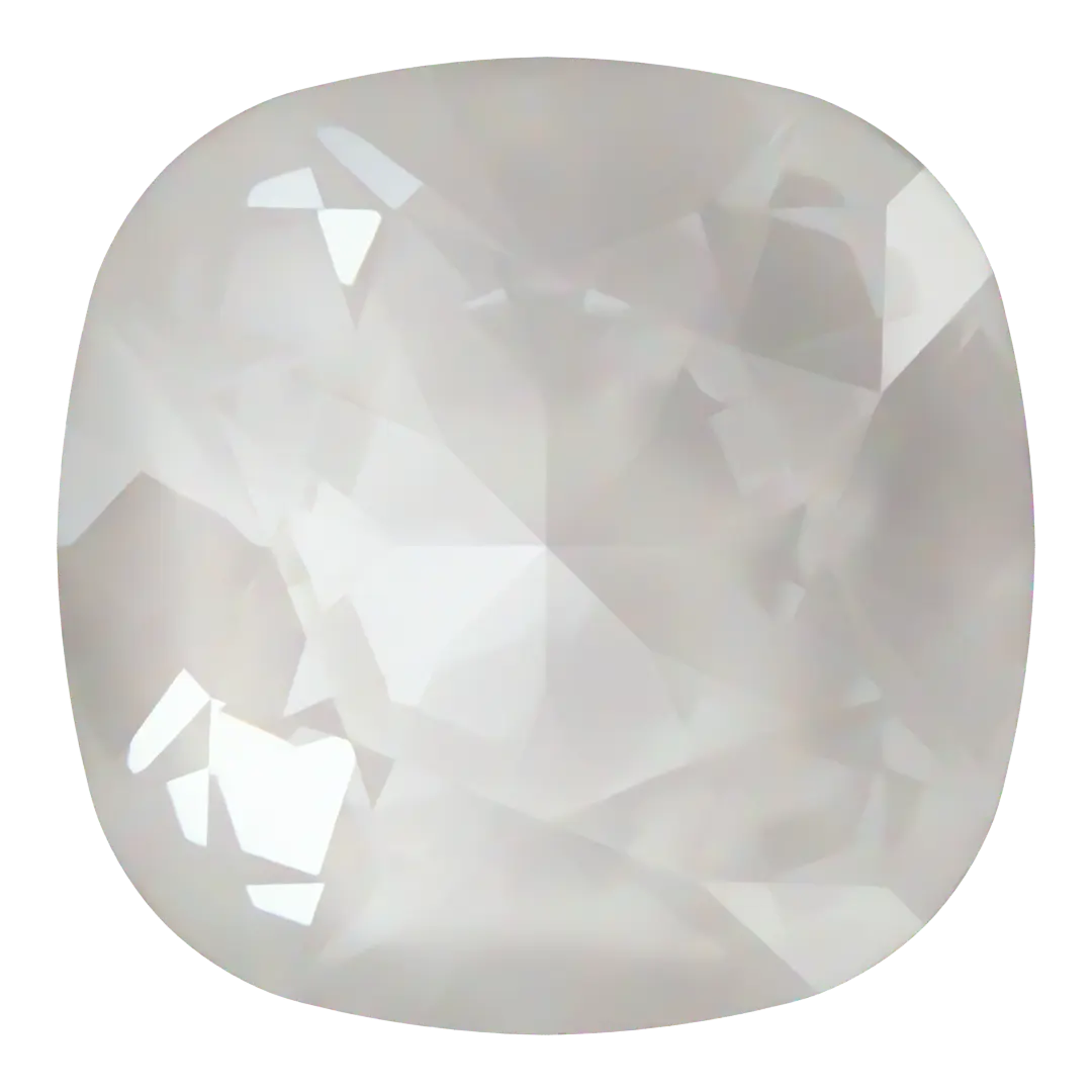 Swarovski Fancy Stones Cushion Square (4470) Crystal Electric White Ignite UNFOILED - Bluestreak Crystals