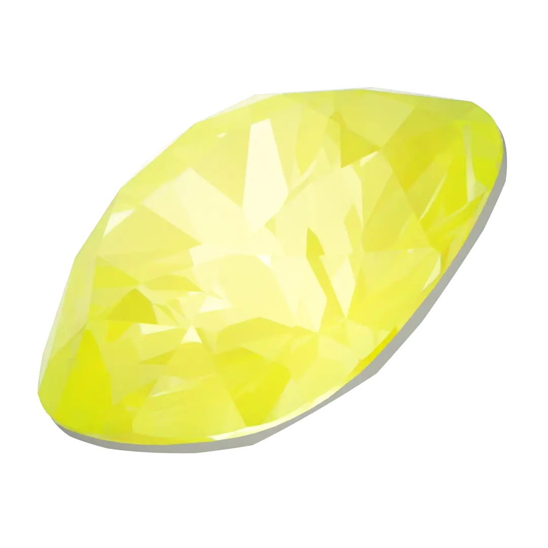 Swarovski Fancy Stones Cushion Square (4470) Crystal Electric Yellow Ignite UNFOILED - Bluestreak Crystals