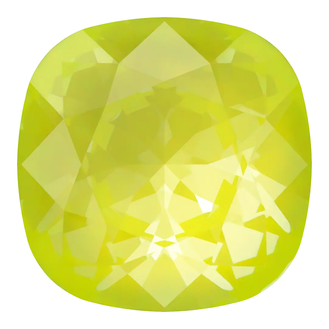 Swarovski Fancy Stones Cushion Square (4470) Crystal Electric Yellow Ignite UNFOILED - Bluestreak Crystals