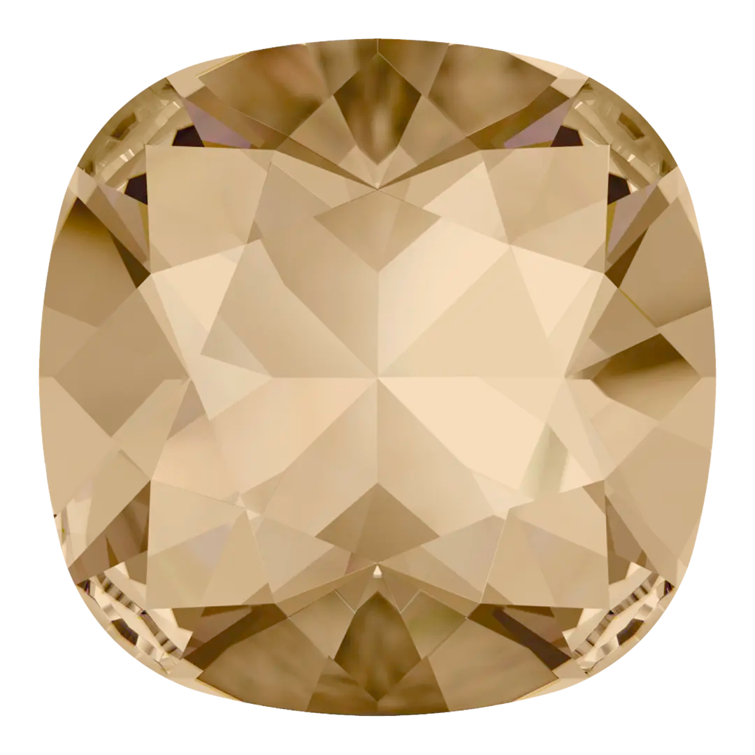 Swarovski Fancy Stones Cushion Square (4470) Crystal Golden Shadow - Bluestreak Crystals