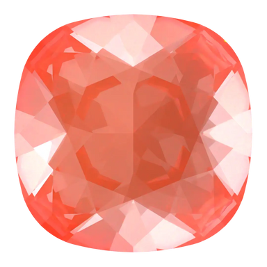 Swarovski Fancy Stones Cushion Square (4470) Crystal Orange Ignite UNFOILED - Bluestreak Crystals